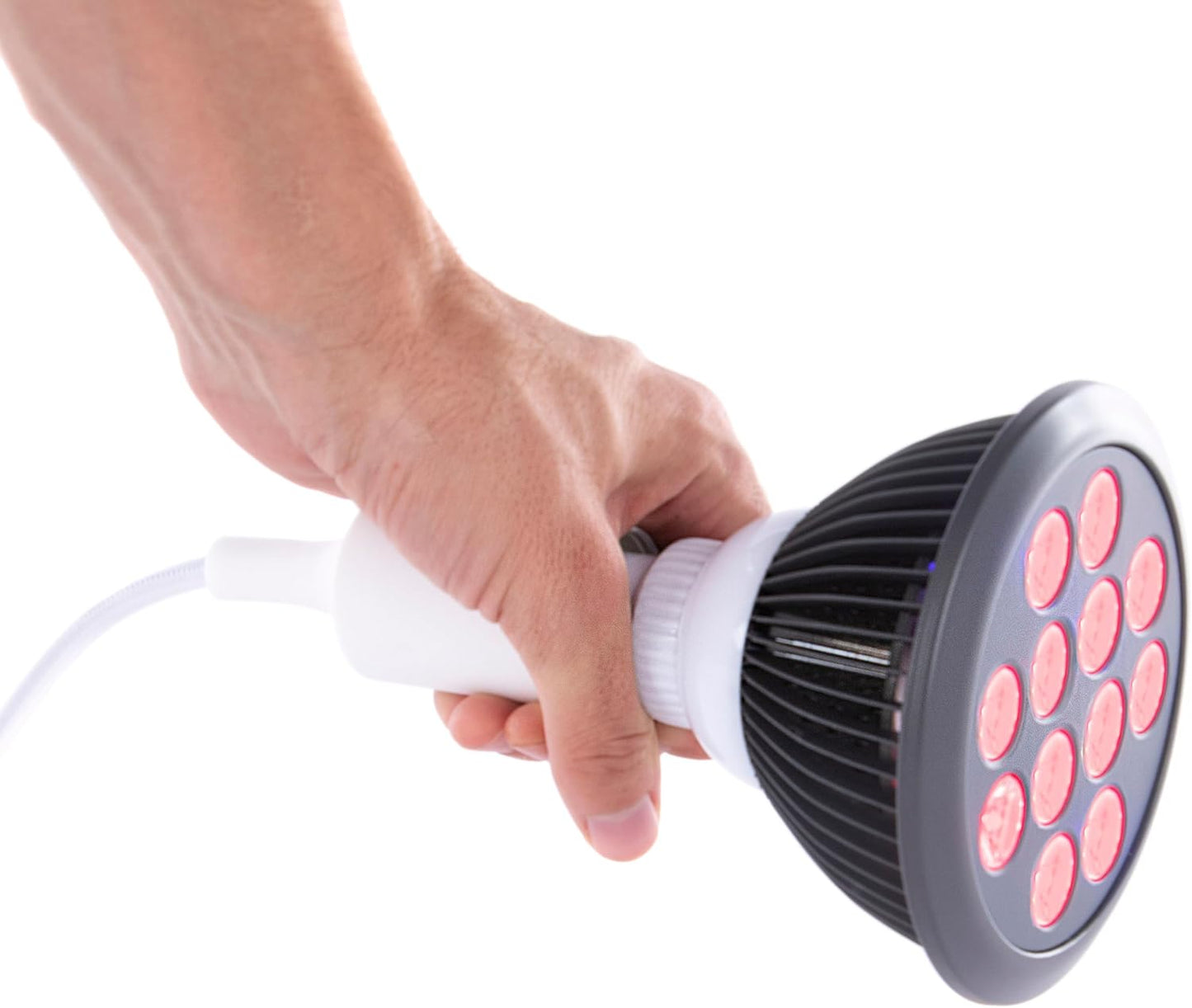 Red Light Therapy, 660Nm 850Nm, 12 Dual Chip Leds, Portable and Targeted High Irradiance for Skin, Pain Relief, Anti-Aging, Muscle Recovery, Sleep - Power Cord & Base Included, HG24