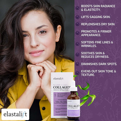 Collagen Serum for Face | Collagen Face Serum for Skin Tightening Helps Lift, Plump, & Firm Sagging Skin | Serums for Skin Care | anti Wrinkle Boost, Fragrance Free, 1.75 Fl Oz