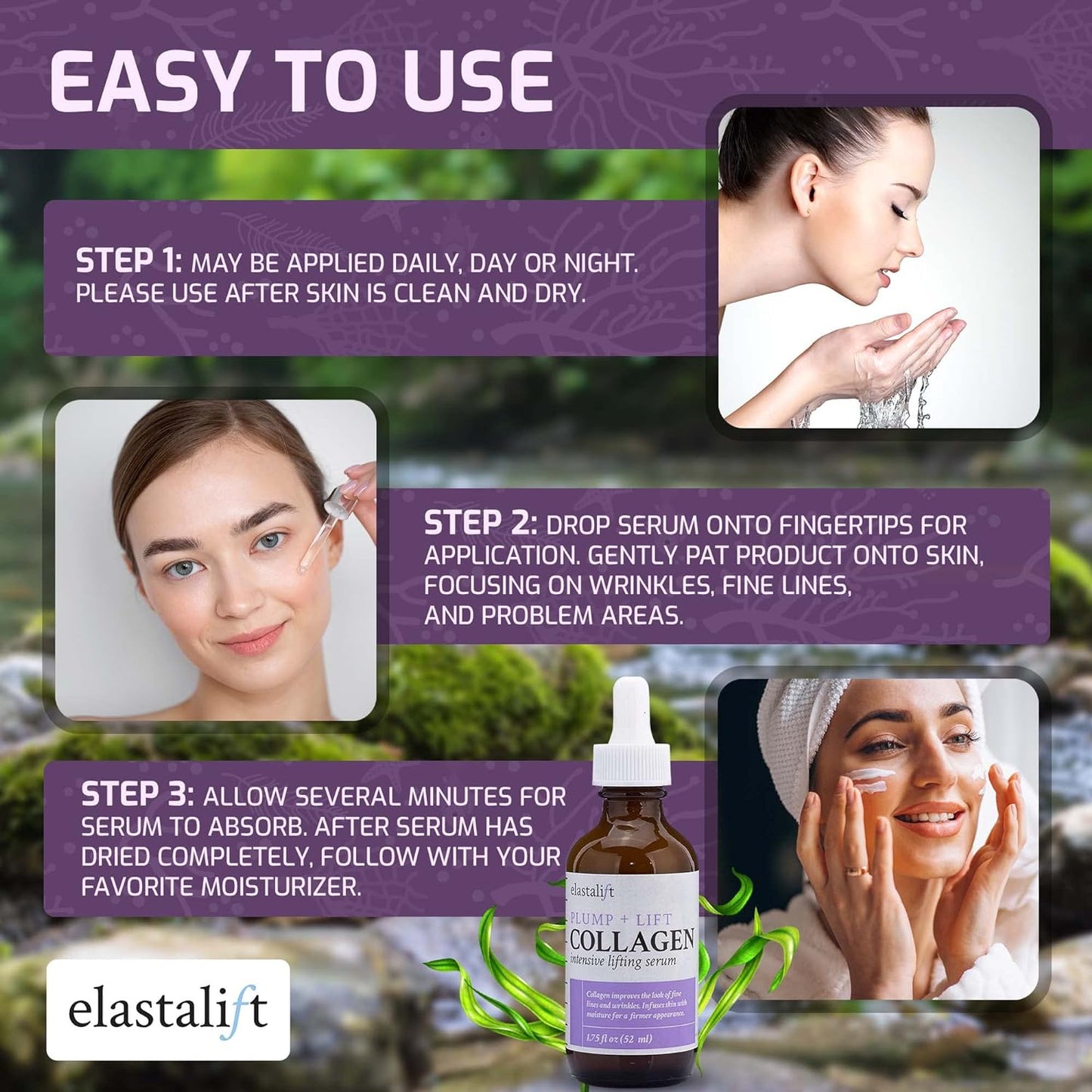 Collagen Serum for Face | Collagen Face Serum for Skin Tightening Helps Lift, Plump, & Firm Sagging Skin | Serums for Skin Care | anti Wrinkle Boost, Fragrance Free, 1.75 Fl Oz