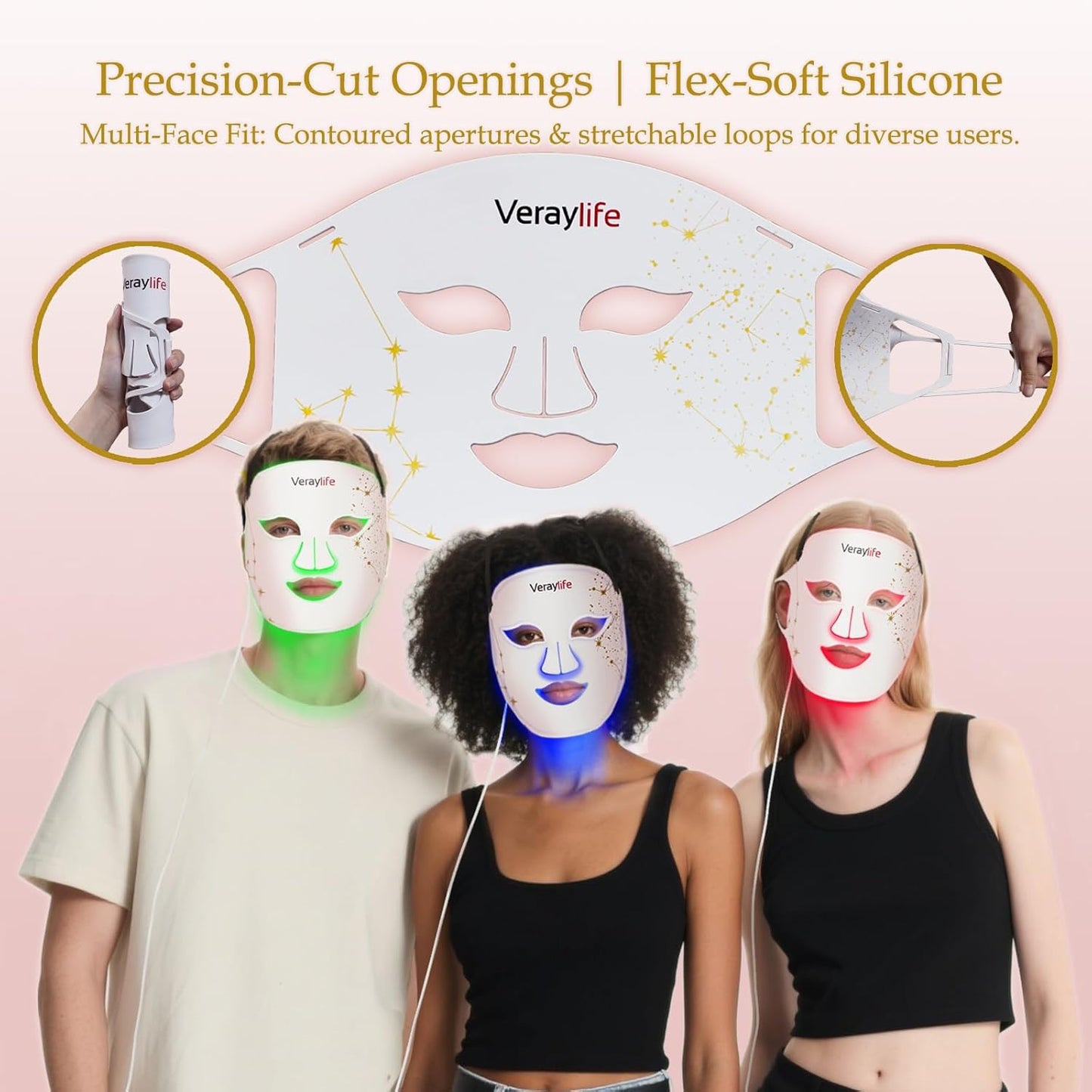 Red Light Therapy Mask | 7 Colors & 8 Modes | 432 Beads Pro LEDs