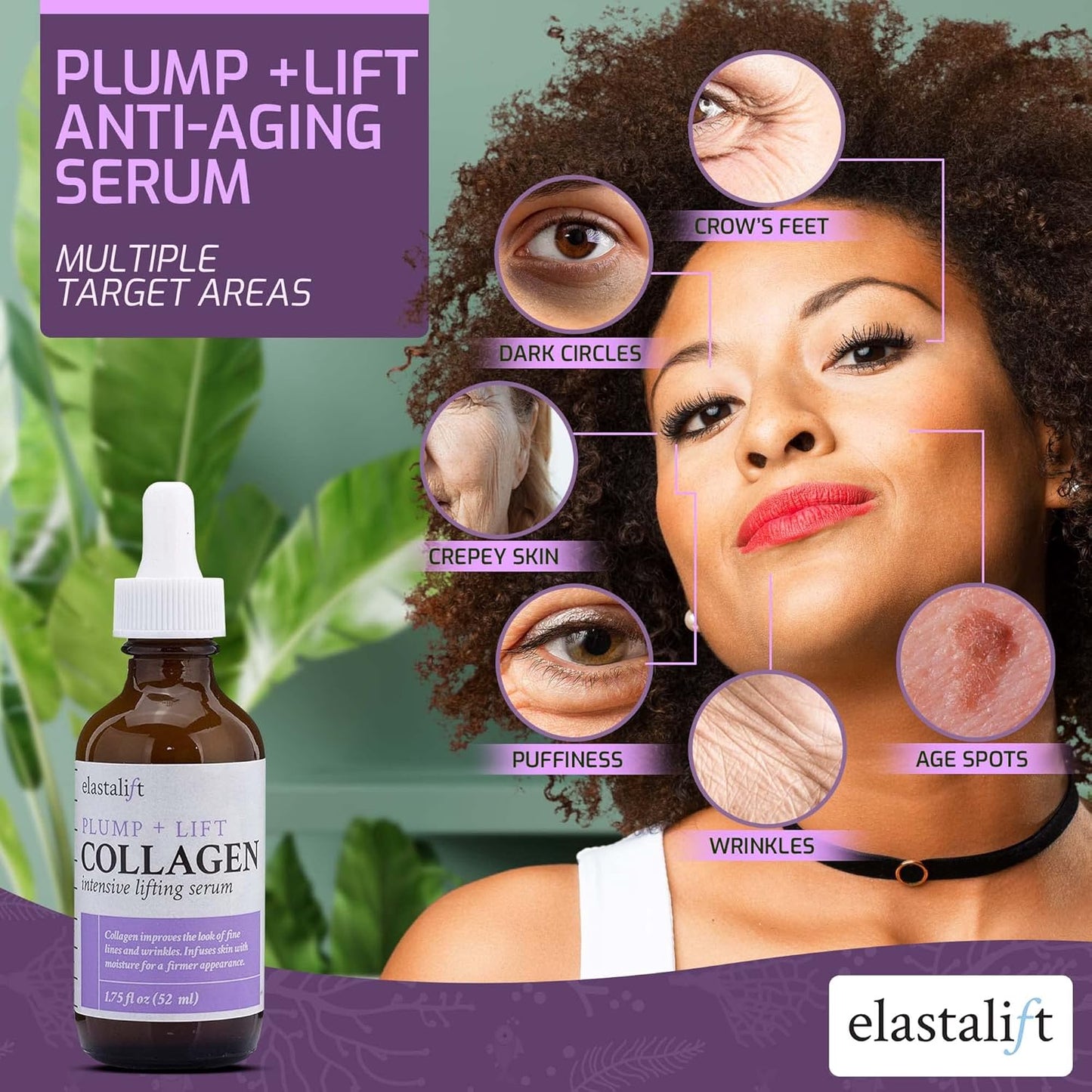 Collagen Serum for Face | Collagen Face Serum for Skin Tightening Helps Lift, Plump, & Firm Sagging Skin | Serums for Skin Care | anti Wrinkle Boost, Fragrance Free, 1.75 Fl Oz