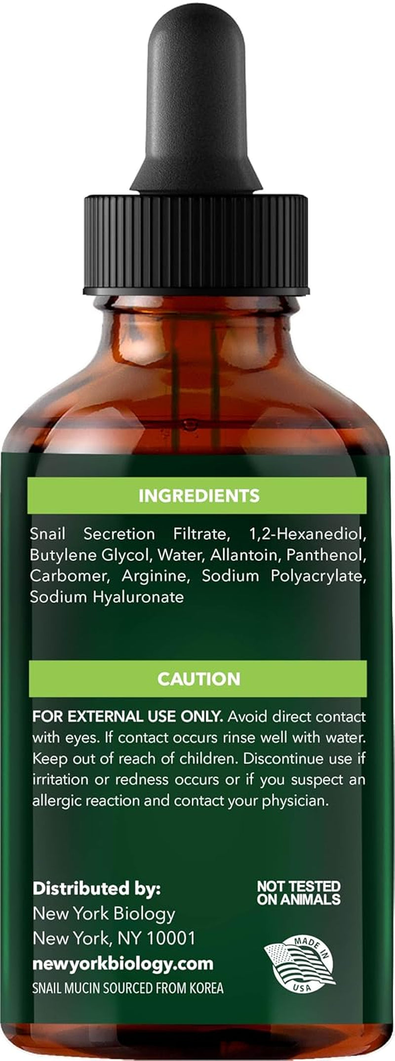 New York Biology 96% Korean Snail Mucin Serum for Face - 3.38 Fl. Oz