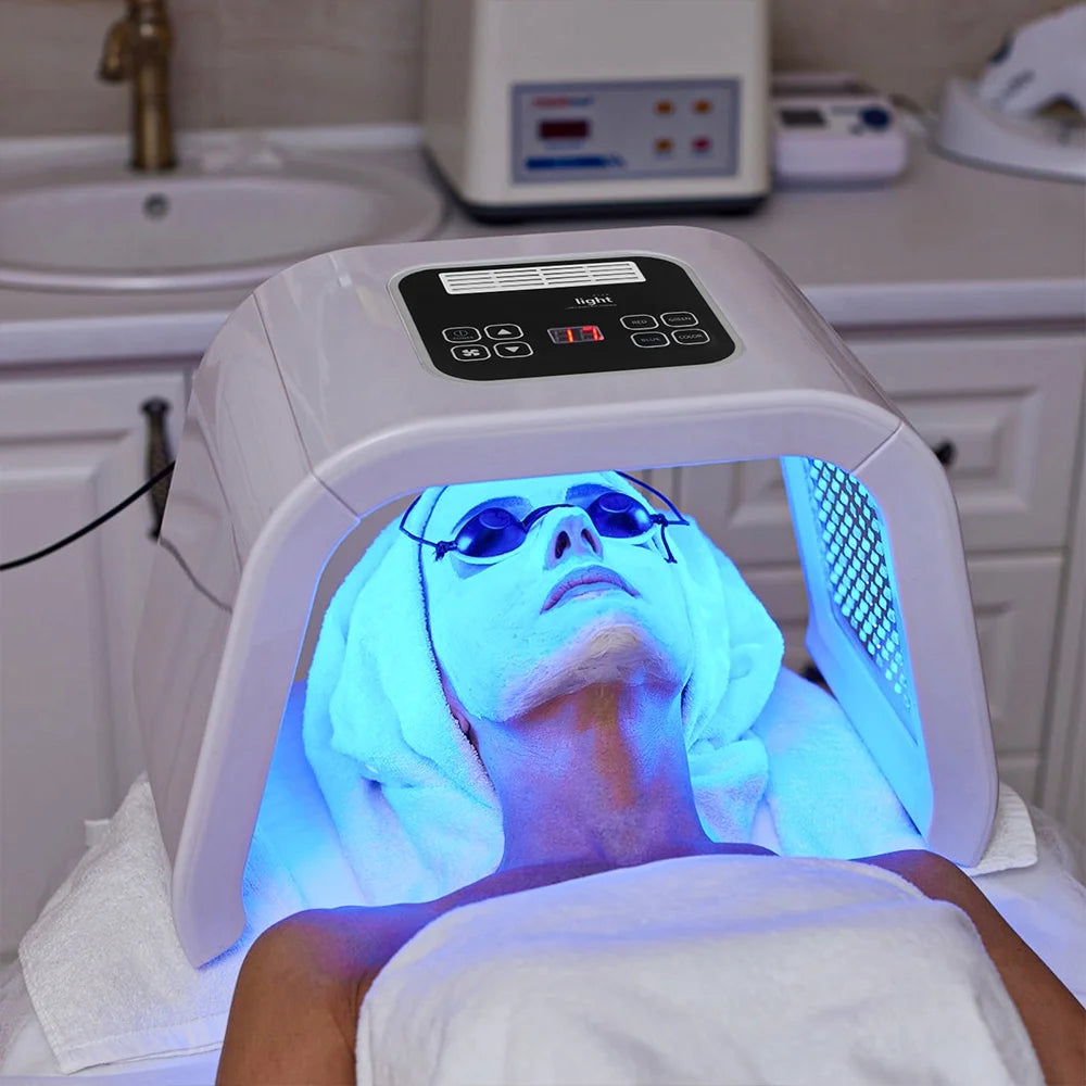 7-In-1 LED Photon Therapy Facial Mask - Red Light Therapy for Face, Neck, and Bodycare at Home