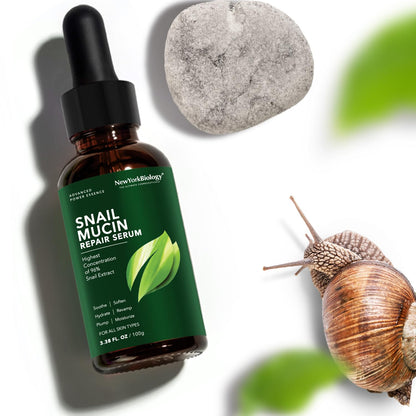 New York Biology 96% Korean Snail Mucin Serum for Face - 3.38 Fl. Oz