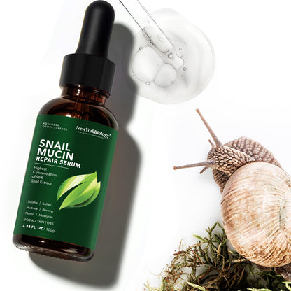 New York Biology 96% Korean Snail Mucin Serum for Face - 3.38 Fl. Oz